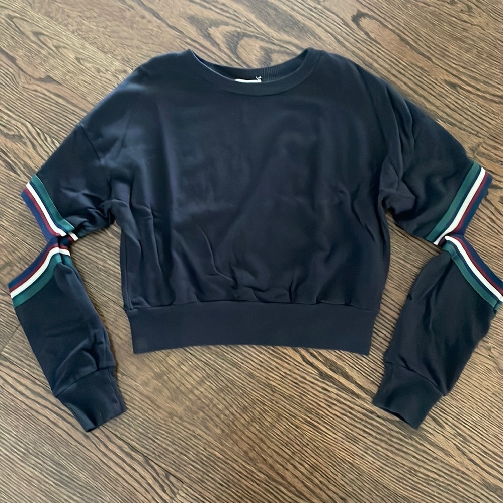 Women’s Cropped Sweatshirt with Elbow Cut-outs